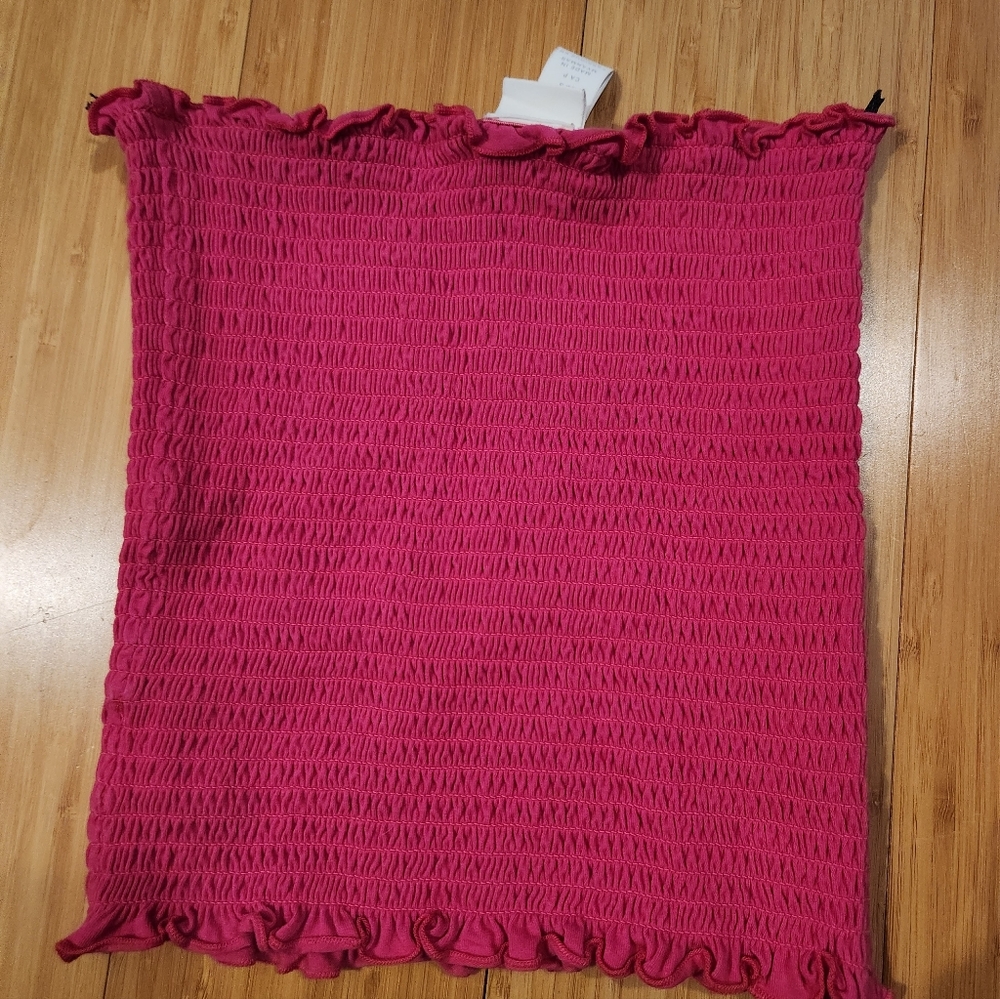 H and M tube top hot pink